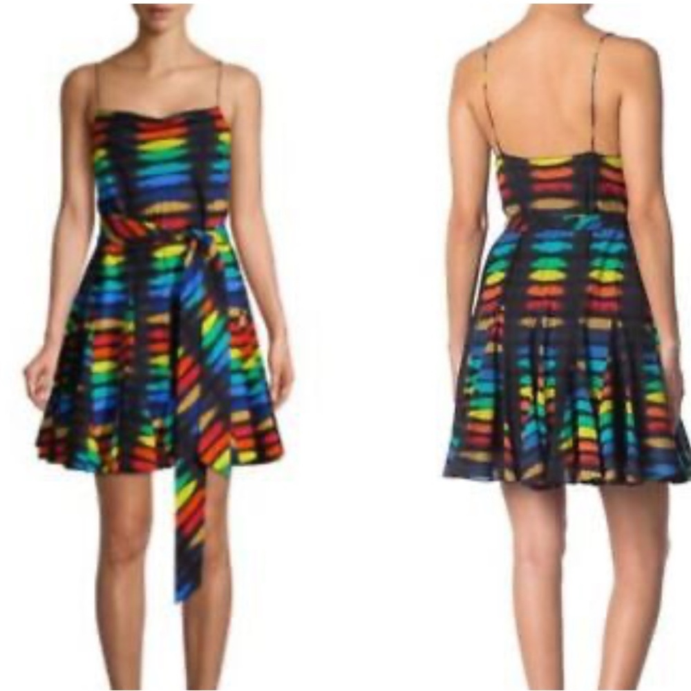 ALICE+OLIVIA Colorful Striped Dress